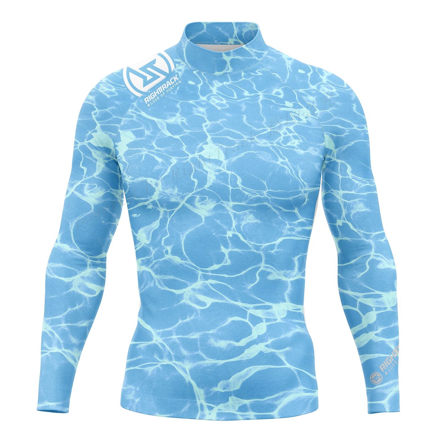HotSale Men's Surfing Shirt Camouflage Lycra Rashguard RIGHTTRACK For Surf Sportswear Beach UV Swimwear UPF50+ Clothes