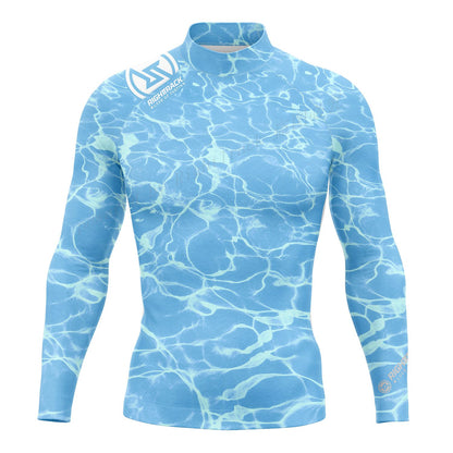 HotSale Men's Surfing Shirt Camouflage Lycra Rashguard RIGHTTRACK For Surf Sportswear Beach UV Swimwear UPF50+ Clothes