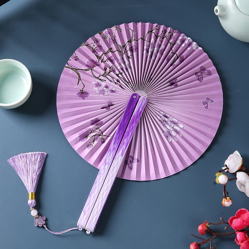 Chinese Japanese Style Silk Fan Folding Fan Wedding Fan Art Gifts Dance Hand Fan Vintage Bamboo Folding Hand Held Flower Fan