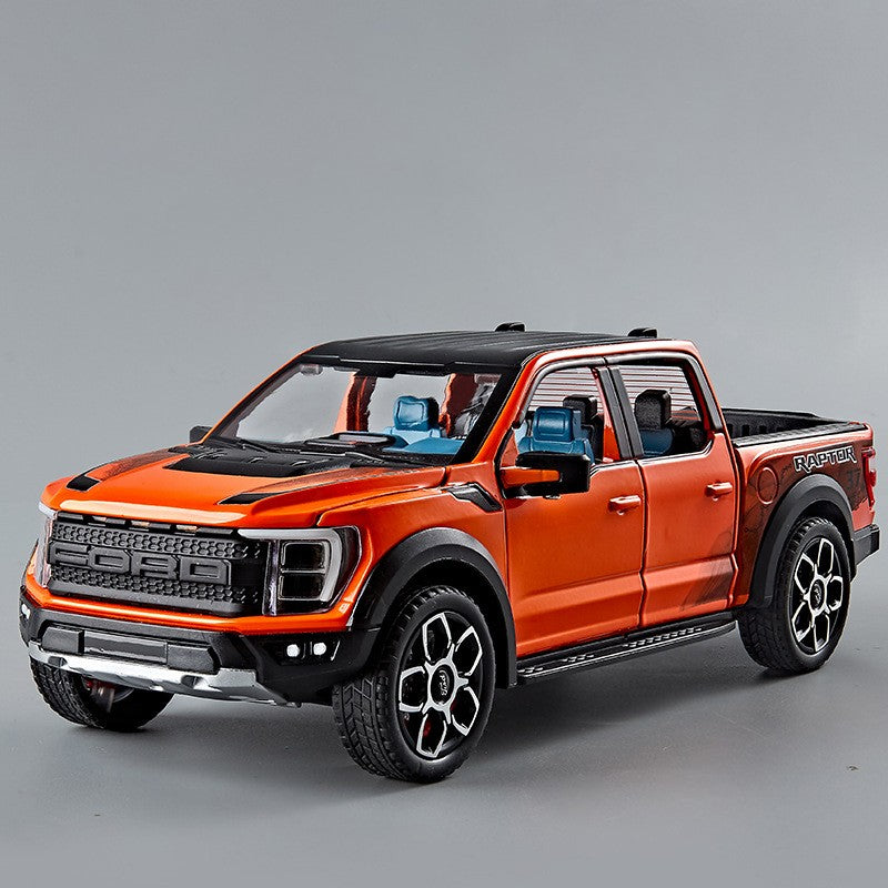 Caminhonete Ford Raptor F150 de Liga Leve, Escala 1:20, Veículos Fundidos e Brinquedos de Carro, Modelo Miniatura para Crianças e Presentes