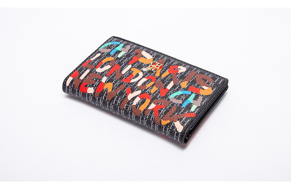 Printed Women's Long Wallet Luxury Brand Retro Classic PVC Material 2025 New Fashionable Simple Card Bag