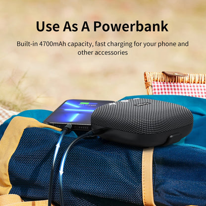 Tribit StormBox Micro 2 Caixa de Som Bluetooth Portátil 90dB Som Alto Graves Profundos IP67 à Prova d'Água Alto-falante Pequeno para Acampamento Alça Embutida