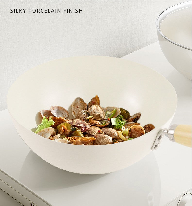 Ceramic Non-Stick Pan Frying Pan Wok Pan Home Steak Skillet Pancake Fried Induction Cooker Gas Stove Special Saucepan Nonstick