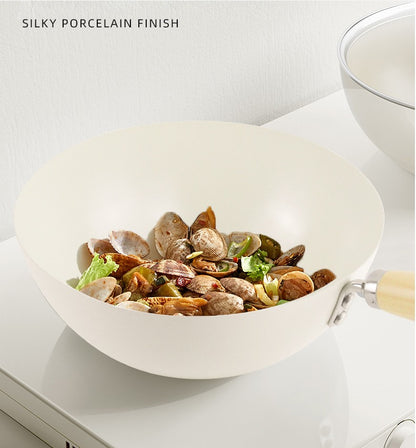 Ceramic Non-Stick Pan Frying Pan Wok Pan Home Steak Skillet Pancake Fried Induction Cooker Gas Stove Special Saucepan Nonstick