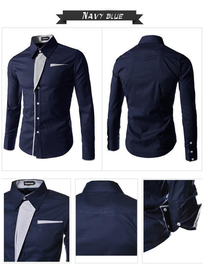 2025 Hot Sale New Fashion Camisa Masculina Long Sleeve Shirt Men Slim fit Design Formal Casual Brand Male Dress Shirt Size M-4XL