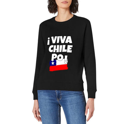 Viva Chile Po Artistic Design For Born In Chile Pullover korean clothes anime clothing men's winter sweater sweatshirt male