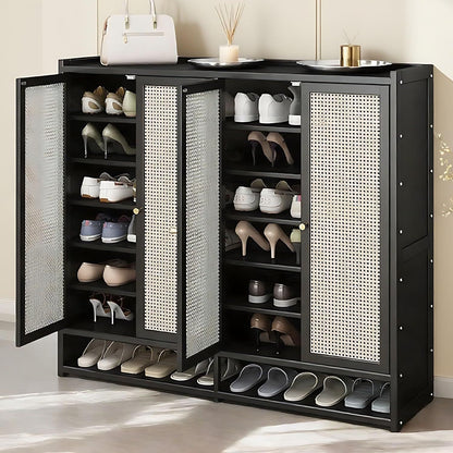 7-Tier Shoe Cabinet with Doors, 36-40 Pairs Large Shoe Storage Cabinet, Freestanding Shoe Rack for Entryway, Hallway, Bedroom,