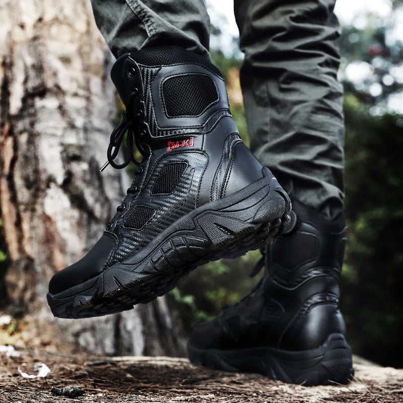 Botas de Segurança Masculinas Impermeáveis para Exteriores com Bico de Aço, Botas de Trabalho Masculinas Antiesmagamento com Bico de Aço, Tamanho 47