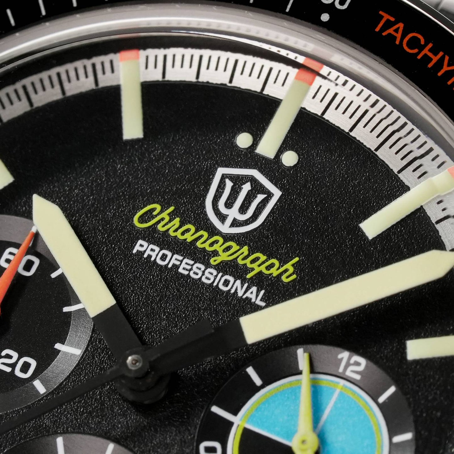 Watchdives WD1863 Mechanical Quartz Watches Black Spaces VK63 Chronograph Sports Watches Man Bubble Sapphire Waterproof Watch