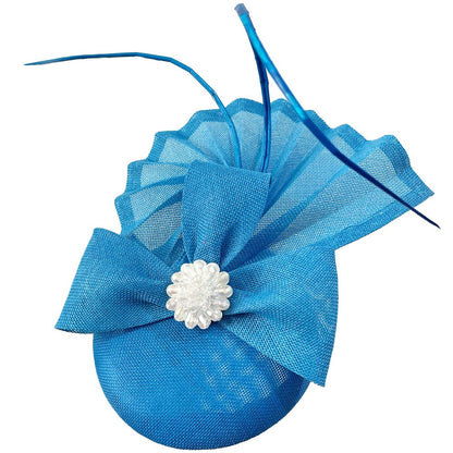 Nice Flower Fascinator Hats Fashion Bow Party Chapeau Cap Bride Women Wedding Chic Headwear With Hair Band Gril Hair Accessories