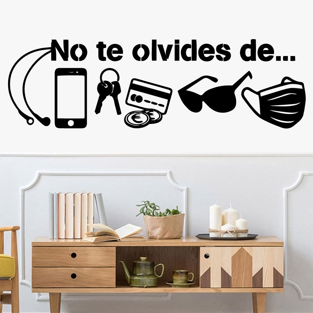 1 pc meaningful spanish text Wall Sticker Home Decoration wallpaper Accessories For Baby Kids Rooms Decor Mural
