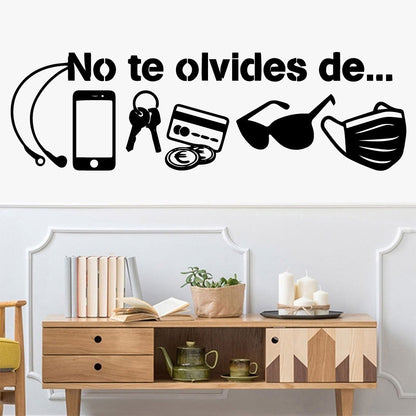 1 pc meaningful spanish text Wall Sticker Home Decoration wallpaper Accessories For Baby Kids Rooms Decor Mural