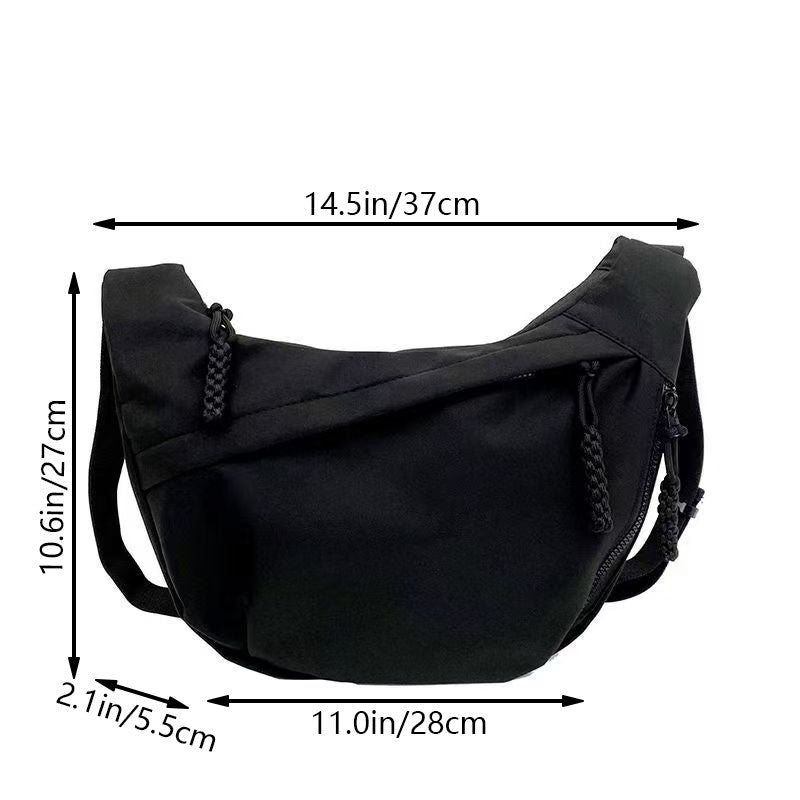 Neutral Style Shoulder Bag for Men and Women, Suitable for Casual Outings and Work Use Made of Nylon Material.
