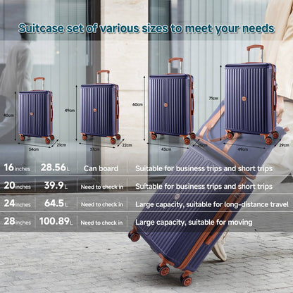 3 Piece Luggage Set With Spinner Wheels Carry On Suitcase Set Duffel&Toiletry Bag With TSA Lock ABS+PC For Business Travel