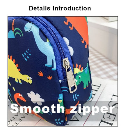 Bolsas de Ombro de Dinossauro Fofas Infantis Bolsas de Peito Casuais Novas para Meninas e Meninos Porta-Moedas de Nylon Bolsas Pequenas a Tiracolo