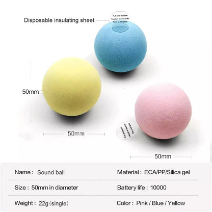Brinquedos Inteligentes para Gatos Bola Interativa de Pelúcia Elétrica Brinquedo de Treinamento com Erva de Gato para Gatinhos com Som de Toque Produto para Animais de Estimação Bola de Brinquedo que Faz Barulho Suprimentos para Gatos