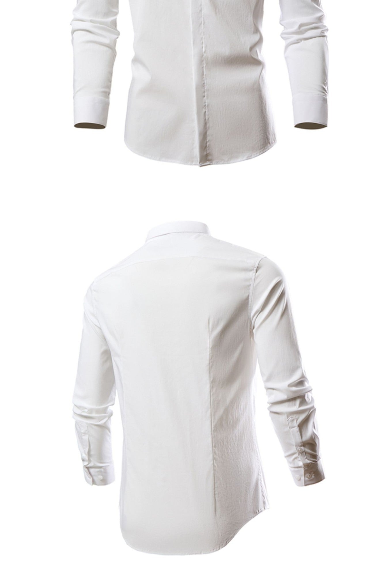 Black Mens Embroidered Long Sleeve Shirt, Black Single Breasted Lapel Casual Shirts, Asian Size M-6XL