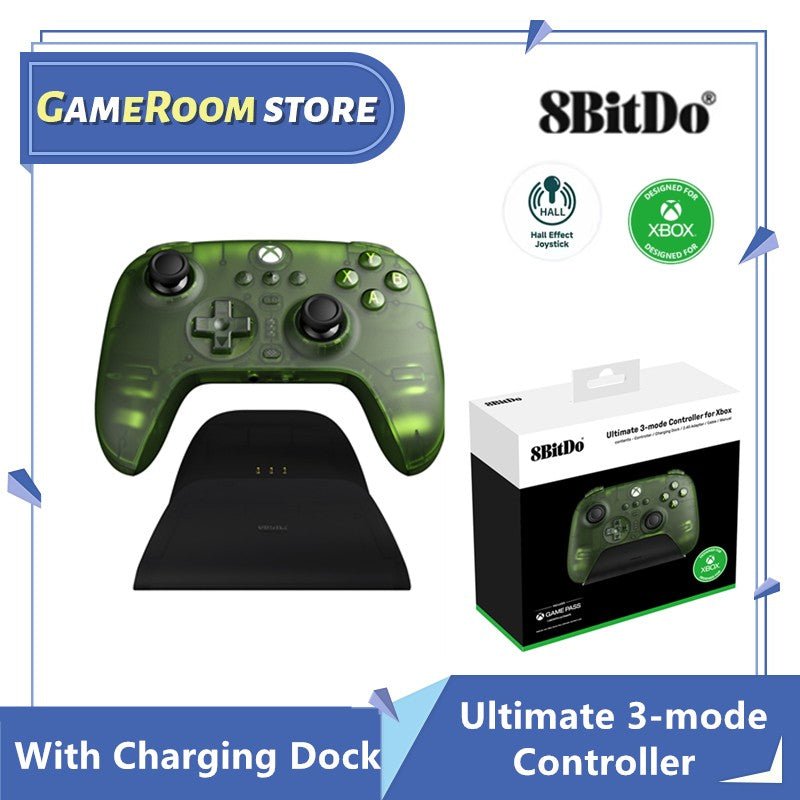 8BitDo Ultimate 3-mode Controller Hall Effect Joysticks with Charger Dock Wired for Xbox Series X/S, Xbox One Windows Android