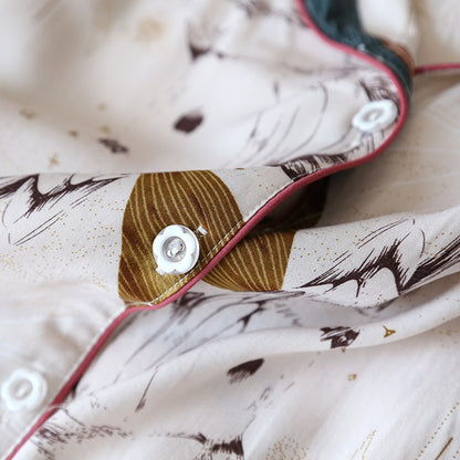 Spring / Summer New 100% viscose long-sleeved trousers ladies pajamas suit 3XL plus size long Sleepwear women's home Nightwear