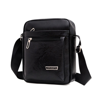 Men's PU Leather Crossbody Shoulder Bags High quality Tote Fashion Business Man Messenger Bag  Leather Bags fanny pack