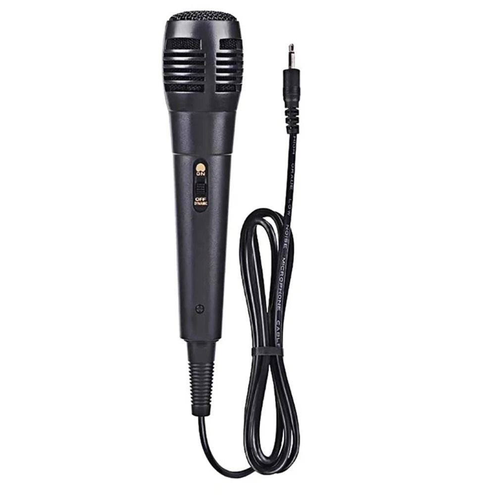 Microfone Dinâmico Profissional Com Fio Vocal para Gravação Karaokê Tubo de Voz 6.35mm /3.5mm