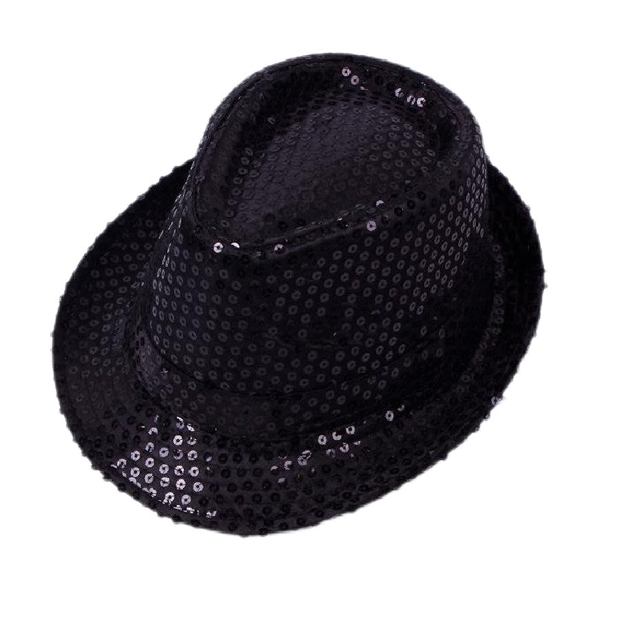 British Top Jazz Hat Bucket Hat Men Women Stage Performance Sequin Hat Shining Christmas Fedoras Party Parent Child Hat Hollween