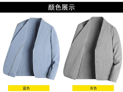 2024 Summer Ice Silk Blazers Elasticity Men's Thin Windbreak Classic Solid Color Casual Business Suit Jackets Office Social Coat