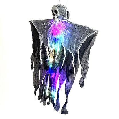 Luminous Skull Halloween Party Hanging Skull Skeleton Ghost Ornament Props Haunted House Decorations Halloween Decorations
