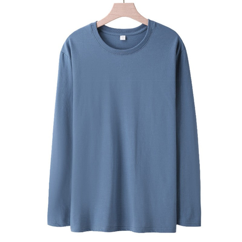 Long Sleeves T-Shirts Men 100% Cotton Tee Tops Male Autumn Basic Plain Color Tshirts Women Normal Fit Size M-5XL Under Wear Man