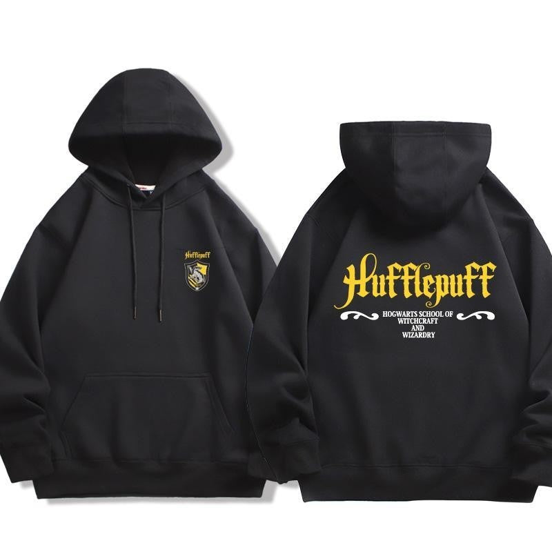 Moletom Unissex Harry Potter com Logo da Sonserina de Hogwarts, Tendência de Moda Outono e Inverno