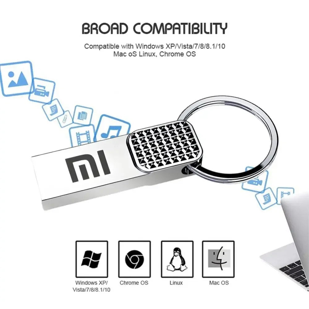 Xiaomi Pendrive OTG 2TB 1TB de Alta Velocidade de Transferência USB 3.0 Pen Drive Metal 512GB Pendrive USB Disk Memória USB Stick 128GB 256GB