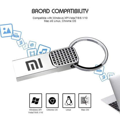 Xiaomi Pendrive OTG 2TB 1TB de Alta Velocidade de Transferência USB 3.0 Pen Drive Metal 512GB Pendrive USB Disk Memória USB Stick 128GB 256GB