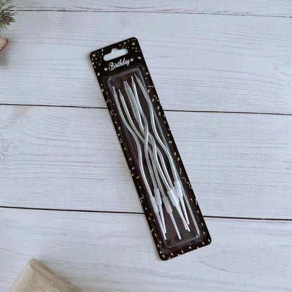 6/12/48pcs Birthday Candles Spiral Cake Candles  Long Thin Cake Candles For Wedding Party And Cake Decoration