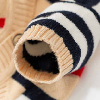 Roupas de luxo para cães, Chihuahua, suéter listrado, Bichon Frise, cachorro, gato, casaco quente, acessórios para cães e gatos, roupinhas para animais de estimação