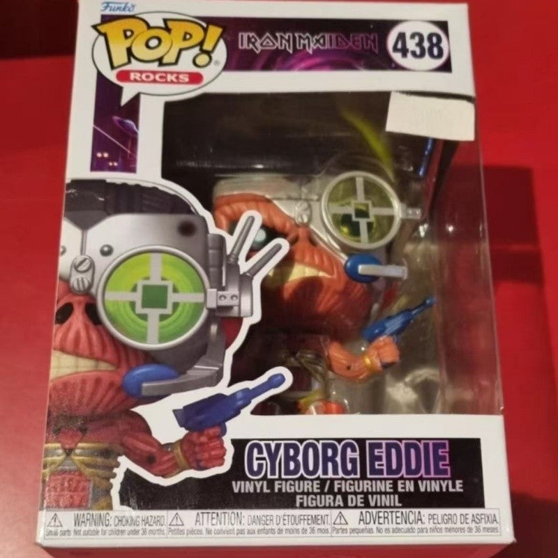 Funko Pop Genuine Iron Maiden Action Doll Model 438 Cyborg Eddie Vinyl Sculpture Dolls Limited Edition Collect Fan Gift Toy