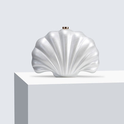 Ladies' new one shoulder diagonal cross bag, shaped shell acrylic bag, fashionable evening handbag