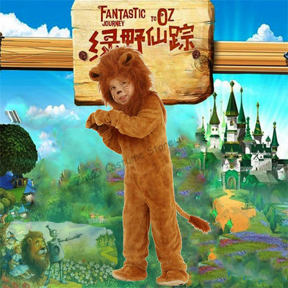 Boys Girls Wizard Lion King Costume Baby Kids Child Animal Birthday Party Halloween Cosplay Costumes Role Play Jumpsuit