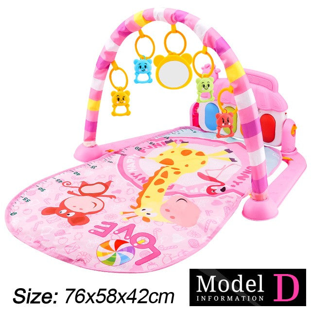 Baby Fitness Stand Music Play Gym Activity Toys Newborn Piano Crawling Blanket Pedal Game Pad Early Education 0-36 Months Gifts