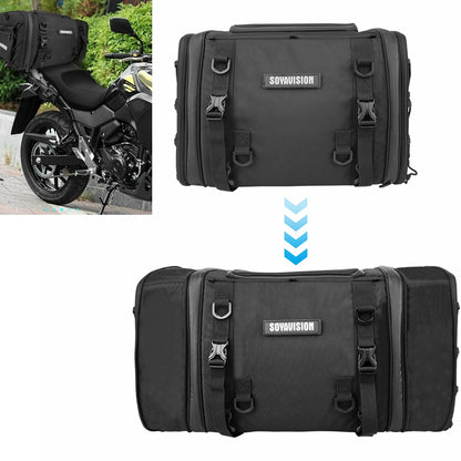 Motorcycle Tail Bag Waterproof 20L-60L Expandable Back Seat Saddle Bag Luggage Pannier Motorcycle Accessories Rider Backpack