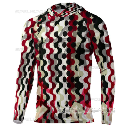 Fishing Shirts UPF 50+ Fish Maillot Tops Wear Beach Gear Hoodies Anti-UV Yacht Sea Angling Sports Uniform Jersey Running Hood