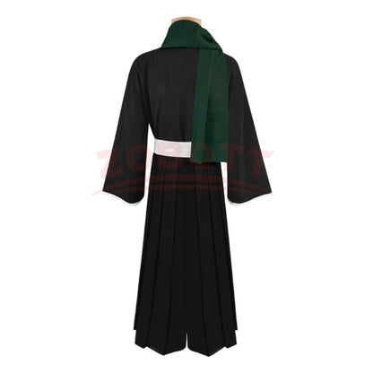 Anime Hitsugaya Toshiro Cosplay Costume Black White  Kimono Wig Full Set Shihakusho Thousand Year Blood War Kimono Uniform