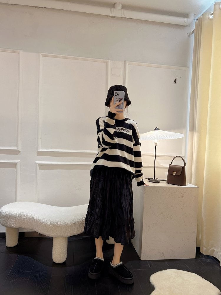 Snow Boots for Women 2024 Winter New Cashmere Warm Platform Without Heel-covered Hair Half Slipper Cotton Shoes for Women Q426