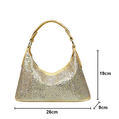 Women Evening Bag 2025 New Shiny Rhinestone Women's Shoulder Bag Fashion Luxury Dinner Party Handbag Female Crossbody Bags