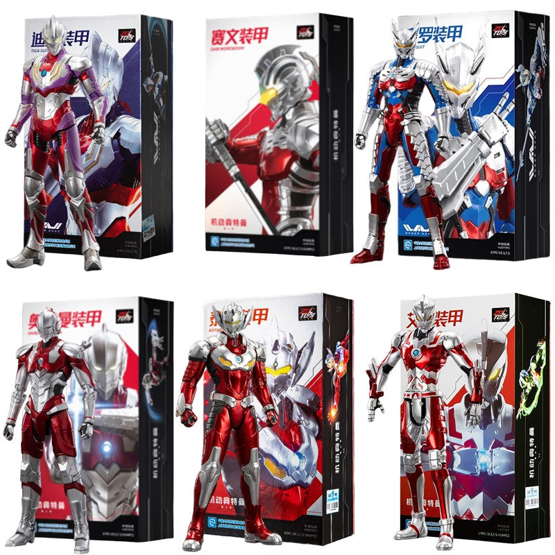 Boneco Articulado Ultraman ZD Toys Kotaro Higashi Terno Zero Terno Tiga Terno Ace Ultra Seven Ultraman Jack Modelo Colecionável Adulto