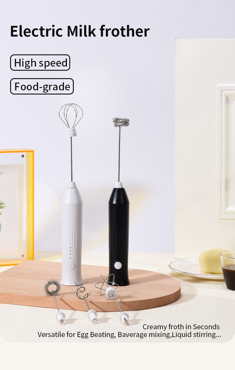 Espumadores de Leite Sem Fio Recarregável USB Elétrico 3 Velocidades Mini Liquidificador Portátil Batedor de Café para Ferramentas de Cozinha