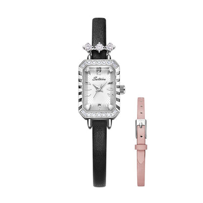 Sotoiru Square Watch For Women Leather Strap Quartz Wristwatch Elegant Dress Watch Christmas Gifts For Girlfriend ?????