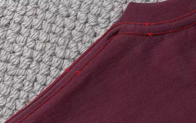 Cotton Solid Color Long-sleeved T-shirt Spring Autumn O-neck Bottoming Tops Men Women Purple Heavy Casual T-shirts for Couples