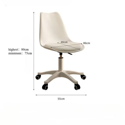 Rotating Computer Chair Dressing Transparent Plastics Elevated Move Rotating Chair Writing Desk Home Bedroom Desk Office Chair