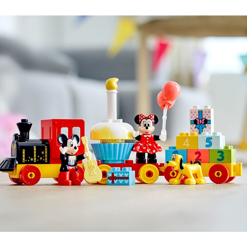 LEGO Tesouro 10941 Trem de Aniversário do Mickey e da Minnie Brinquedo de Construção de Quebra-Cabeças Infantis Presente