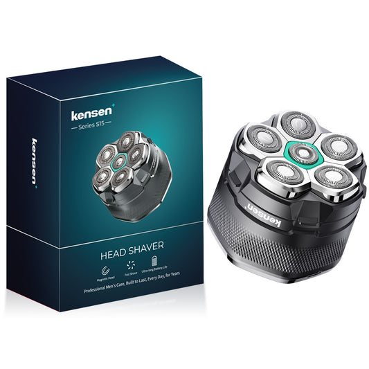 KENSEN Electric Head Shavers for Bald Men 6D Magnetic Razor Hair Trimmer USB Rechargeable LED Display Waterproof Beard Shavers